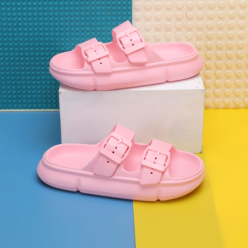 A pair of children's summer open-toe slippers, soft and wear-resistant single-strap thongs, sizes 31/32-41/42，WK-XP819