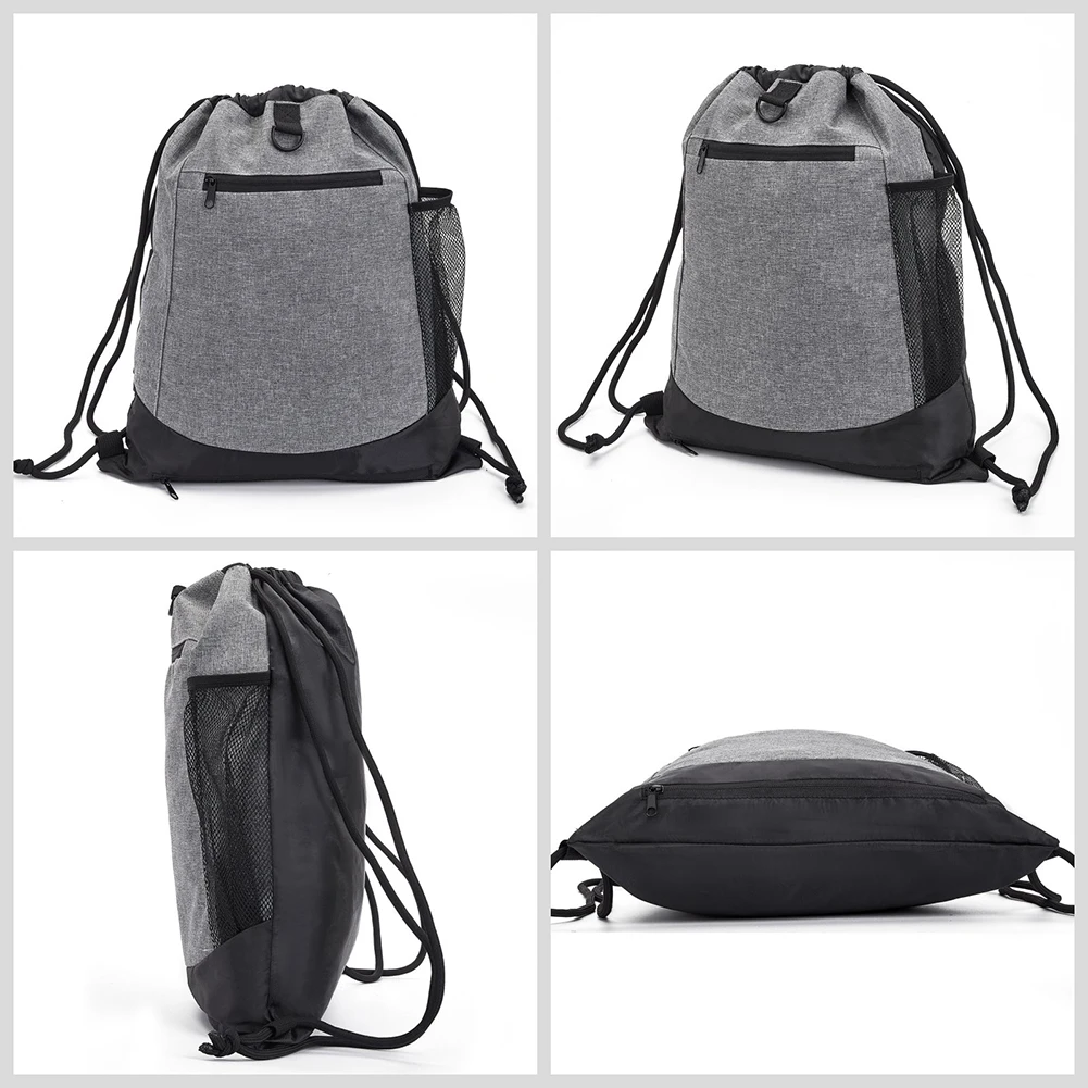 حقيبة ظهر برباط لكرة السلة مع حقيبة شبكية قابلة للفصل، حقيبة رياضية ذات سعة كبيرة، حقيبة كيس رياضية للكرة الطائرة والبيسبول واليوجا #5