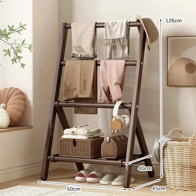Factory Clothes Rack Floor-to-ceiling Coat Rack Foldable Bedroom Bedside Storage Small Rack