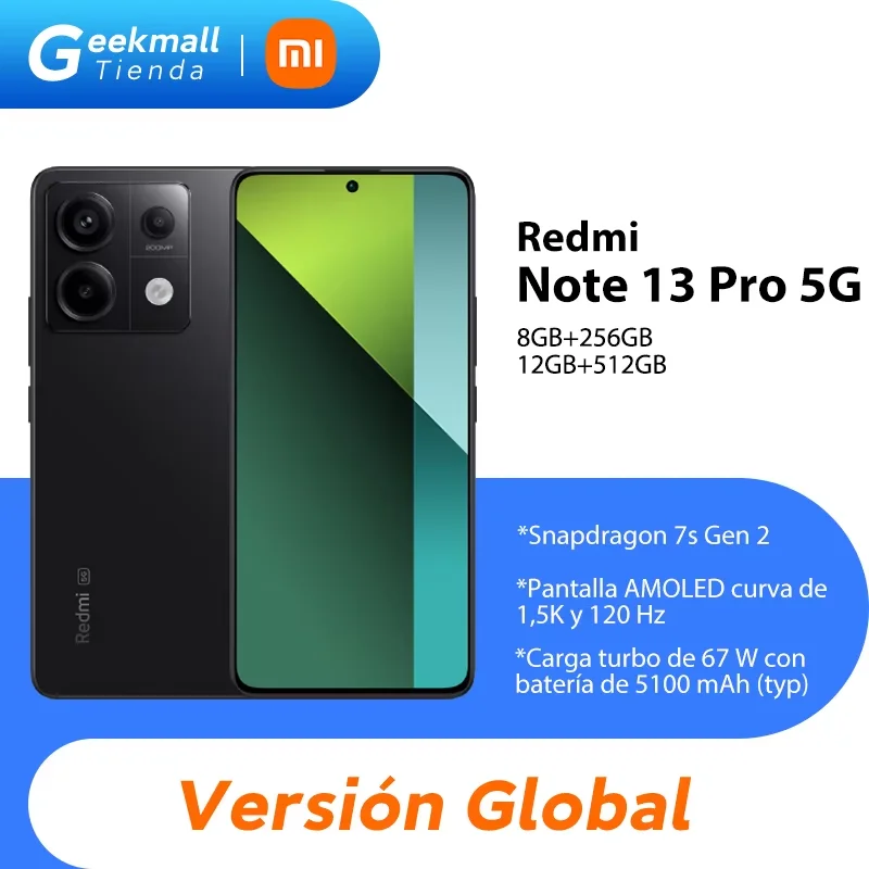 Global Version Xiaomi Redmi Note 13 Pro 5G Smartphones NFC Snapdragon 7s Gen 2 120Hz AMOLED Display 200MP Camera 67W Charging