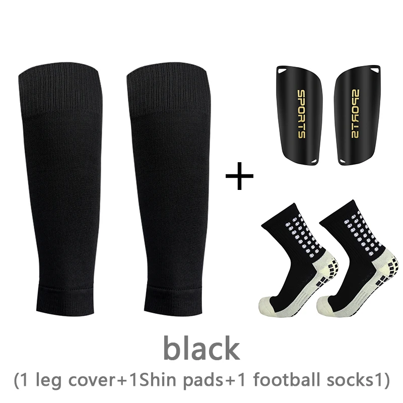 1 set of high elastic football leggings adult youth sports leggings outdoor protective equipment non-slip soccer socks