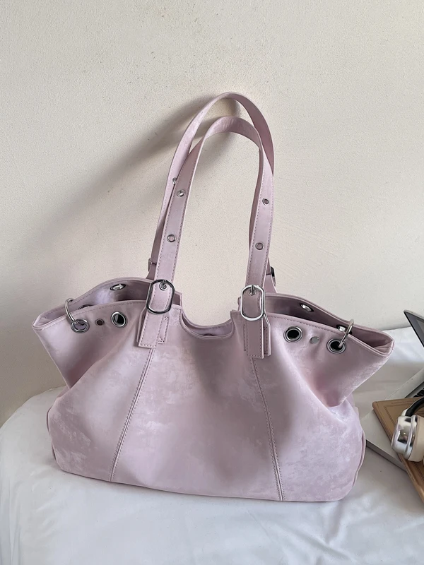 

Женская большая сумка в стиле ретро, большая пригородная сумка Capaci, повседневная свободная сумка на одно плечо для женщин, повседневные сценарии