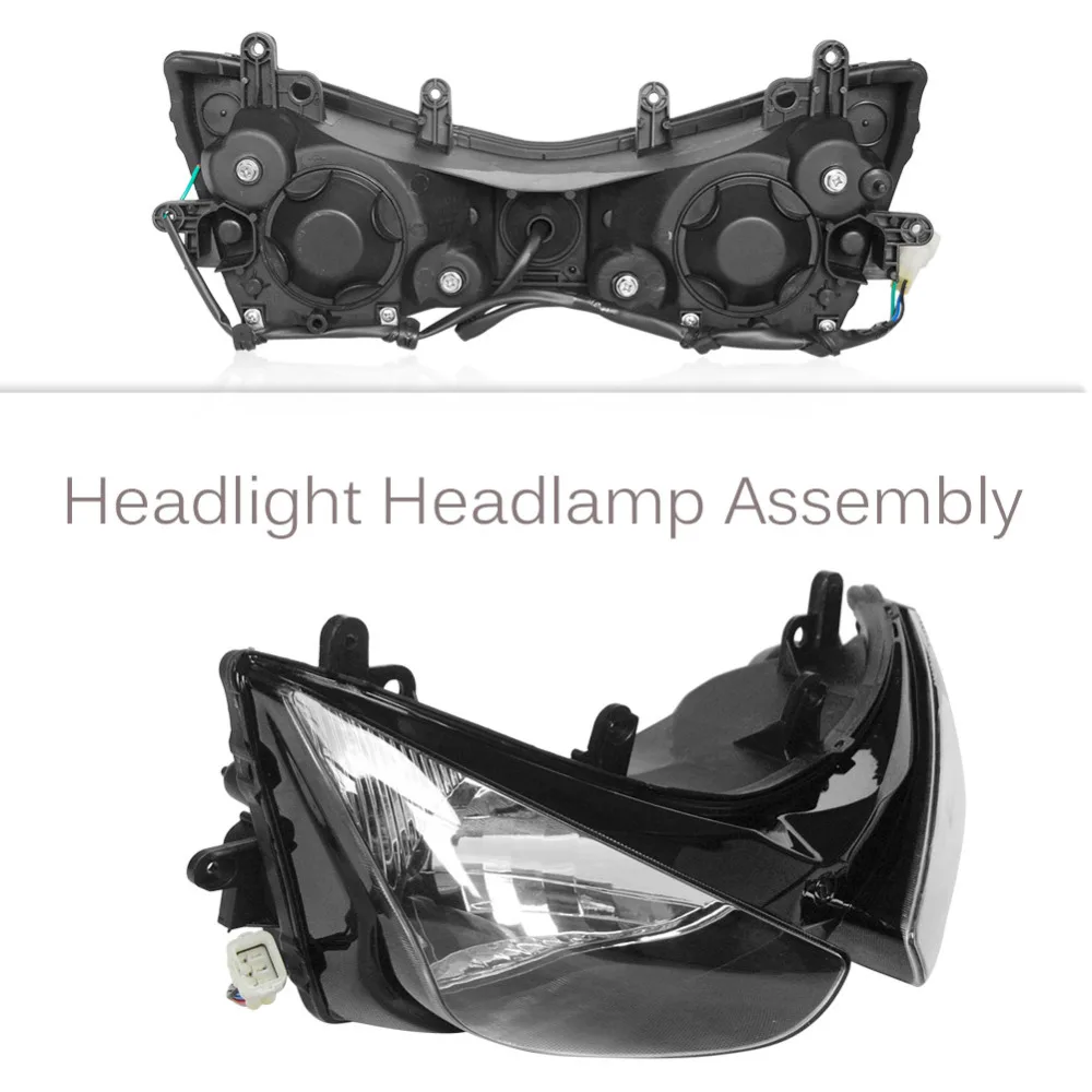 ZX-6R Motorcycle Headlamp Headlight Super Bright White Head Lamp Light Housing Assembly For Kawasaki ZX6R 2005 2006