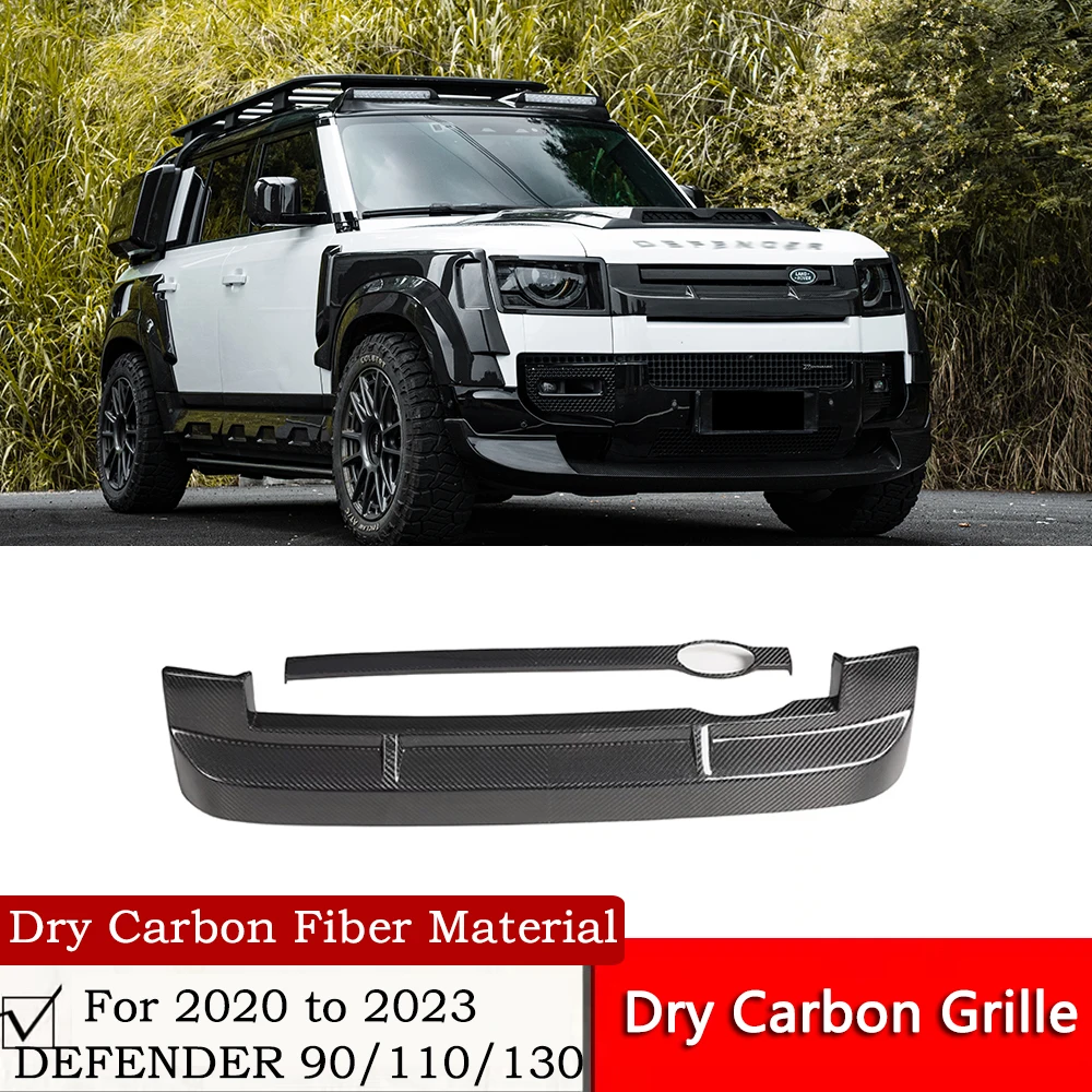 

Dry Carbon Grille For 2020 to 2023 DEFENDER 90/110/130 Dry Carbon Fiber Material Modified Carbon Front Grille With Molding