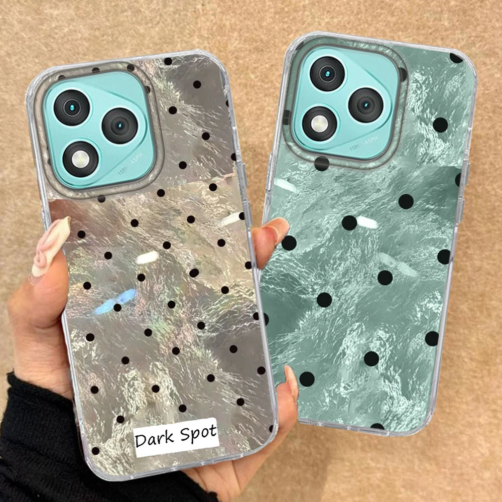 

for Honor 400 Lite 200 Pro X9c X9a X9b 90 Smart X8c X6c X6 X7b X8b X8a X7c X7d Black Cirular Dots Girls Vortex Phone Case Cover