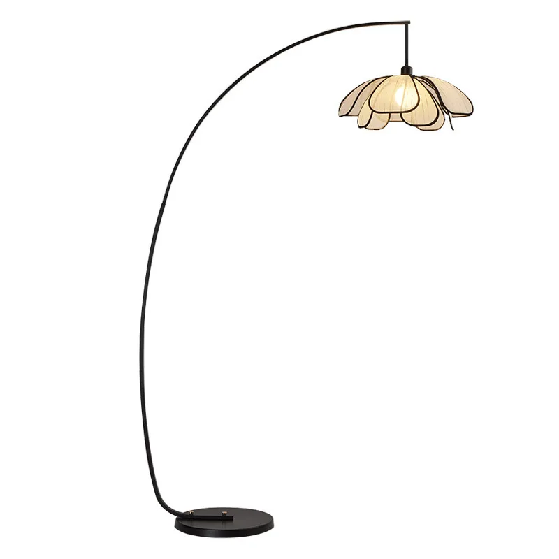 

Flower wabi-sabi antique floor lamp, Japanese retro, villa homestay fishing lamp