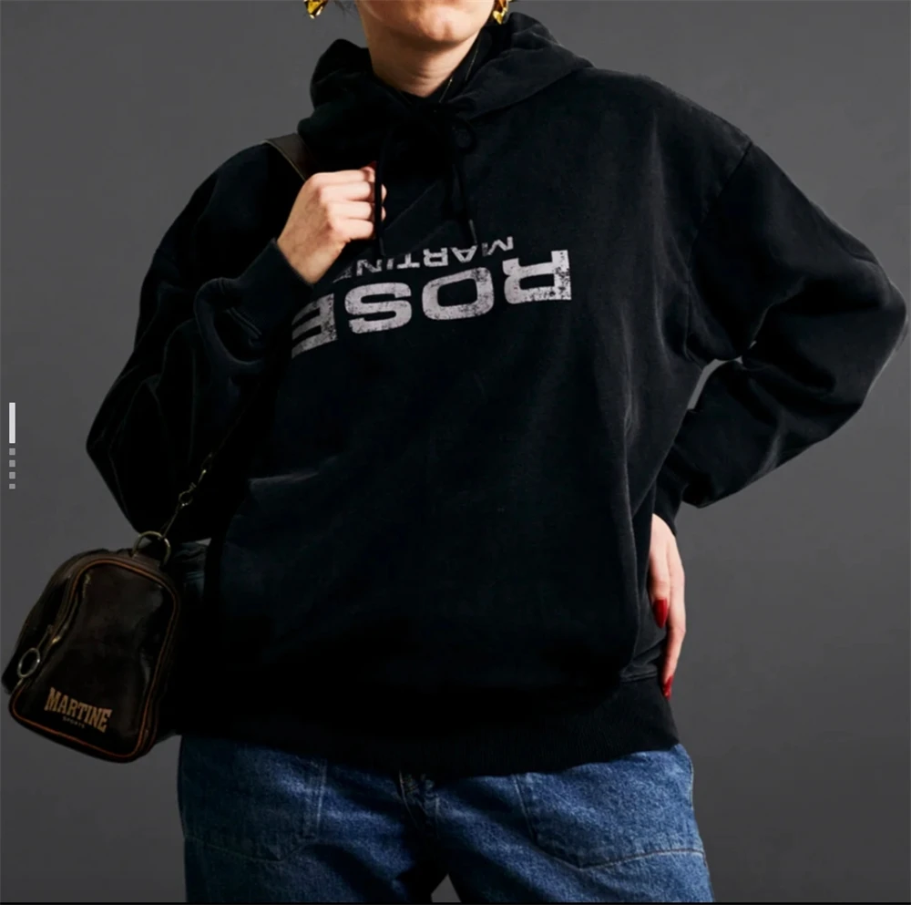 25FW MARTINE ROSE هوديي مقنعين الرجال النساء أفضل جودة البلوفرات المتضخم