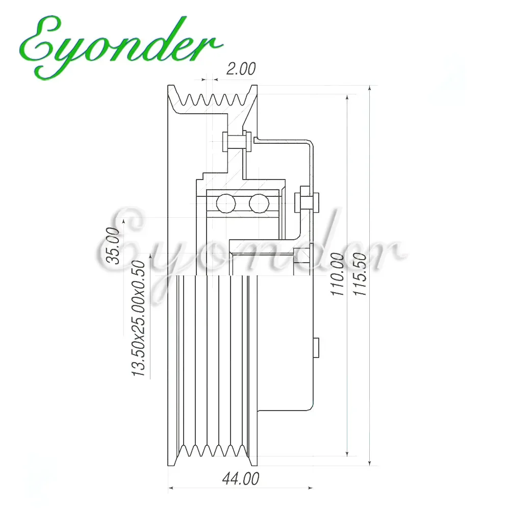 Koło pasowe sprzęgła sprężarki AC do MERCEDES C W203 E W211 ML W163 VITO SPRINTER VIANO CLK GLK SLK A000230651144717070020002308811