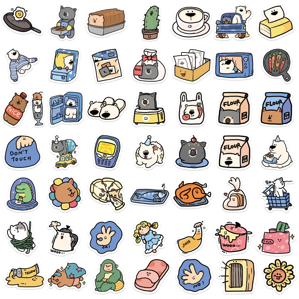 10/30/50/100 szt. Kreskówkowe, urocze naklejki z motywami zwierzęcymi, graffiti, naklejki na deskorolkę, walizkę, gitarę, naklejki kawaii, zabawki dla dzieci, prezenty