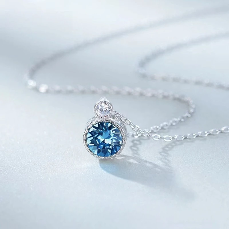 

Серебряное колье 925 пробы для женщин, колье с круглым кристаллом циркона, роскошное украшение в форме сердца, цепочка на тело.