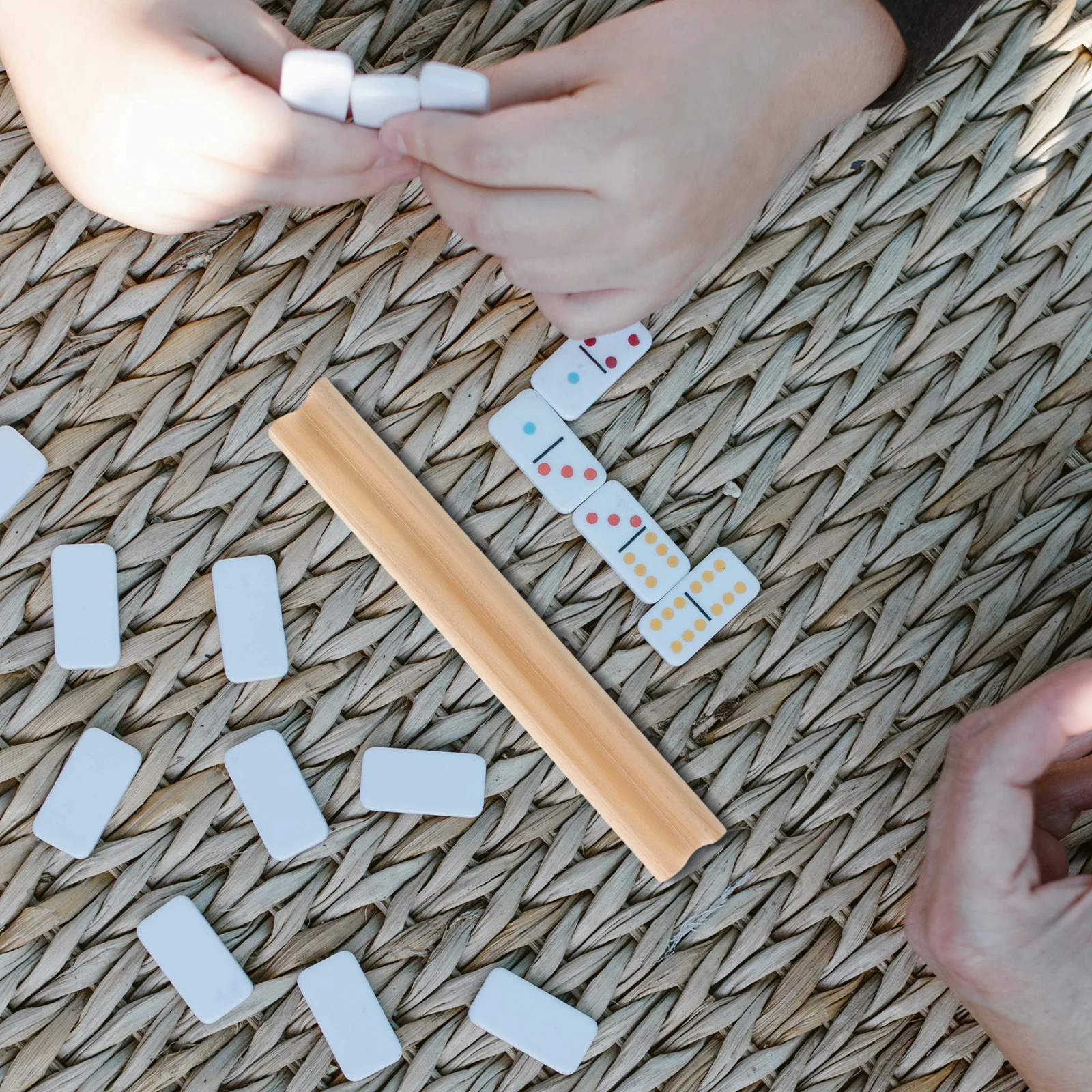 

Sturdy Wooden Domino Trays 7.4 Inch Letter Block Bases Minimalist Design for Game and Educational Activities Home Decor