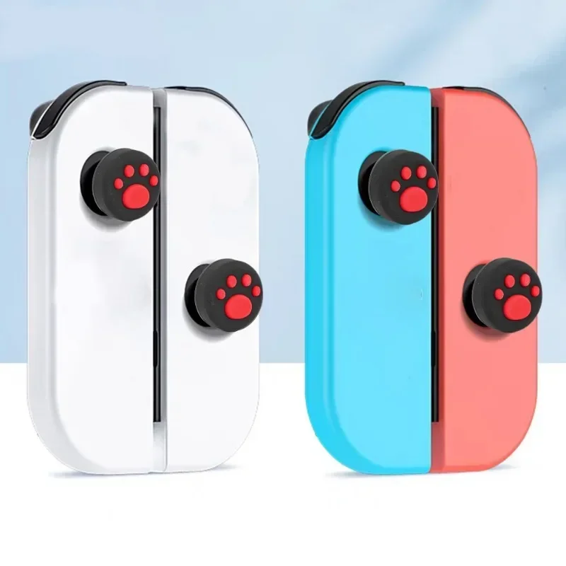 1/3 pares de tapas de agarre para pulgar, Protector de Joystick para consola de juegos para controlador Switch/Switch Lite, cubierta de pata de gato de silicona suave