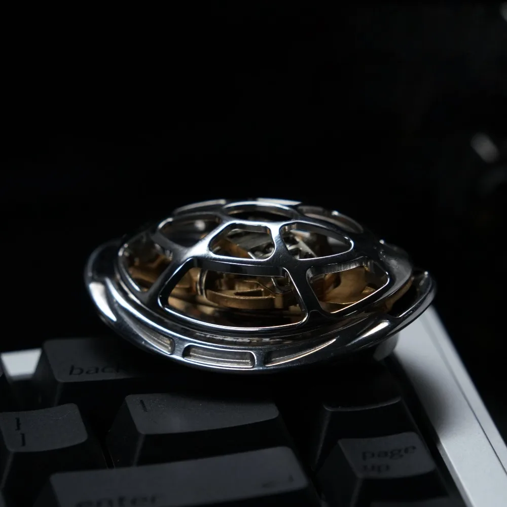 NEW EDC Xuanjia Metal Egg Pusher Mechanical Linkage Fingertip Card Pushing Desktop Decompression Toy