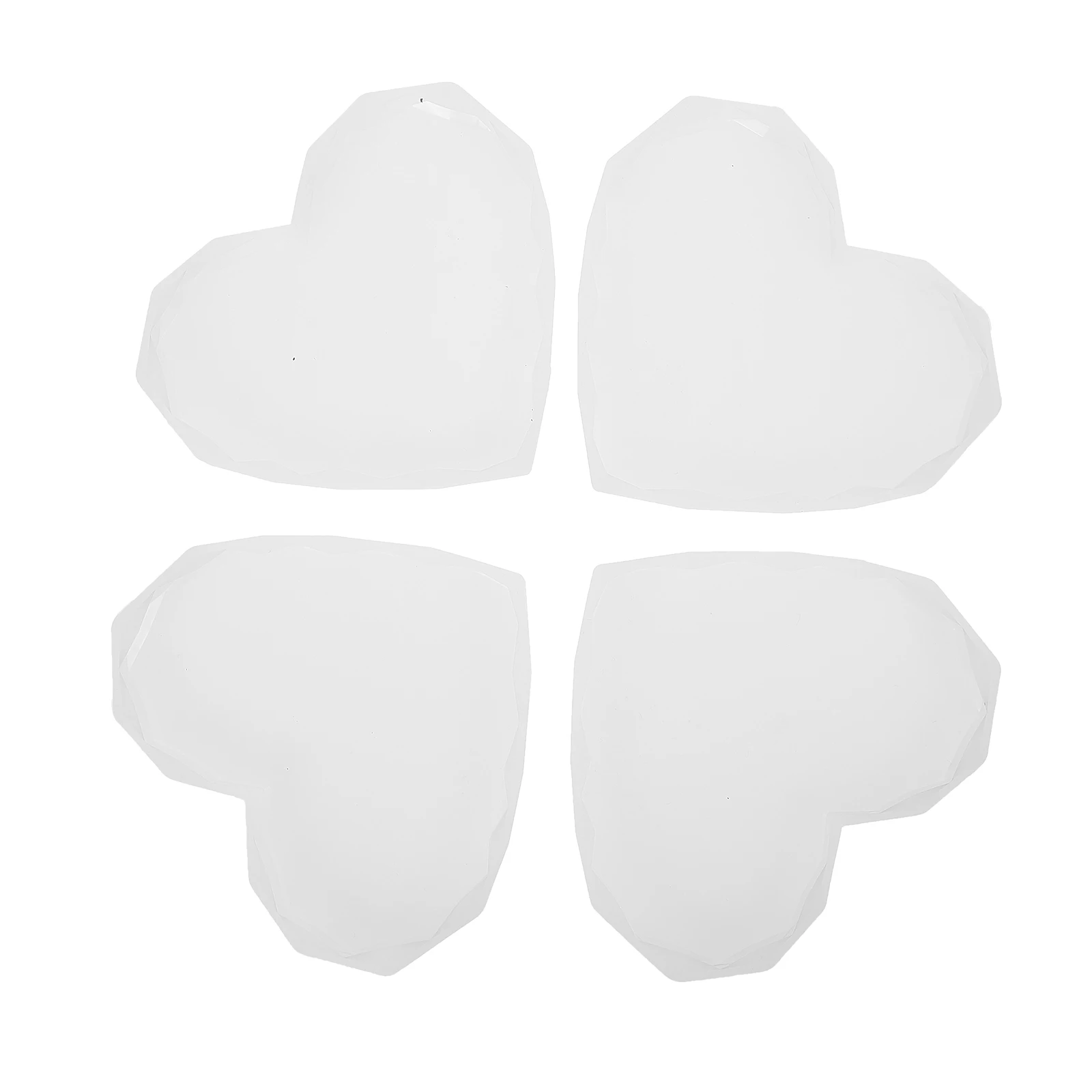 

4pcs Crystal Epoxy Resin Mold Heart Number Shaped Coaster Crafting Silicone Molds for DIY Projects Kitchen Office Use Non Stick