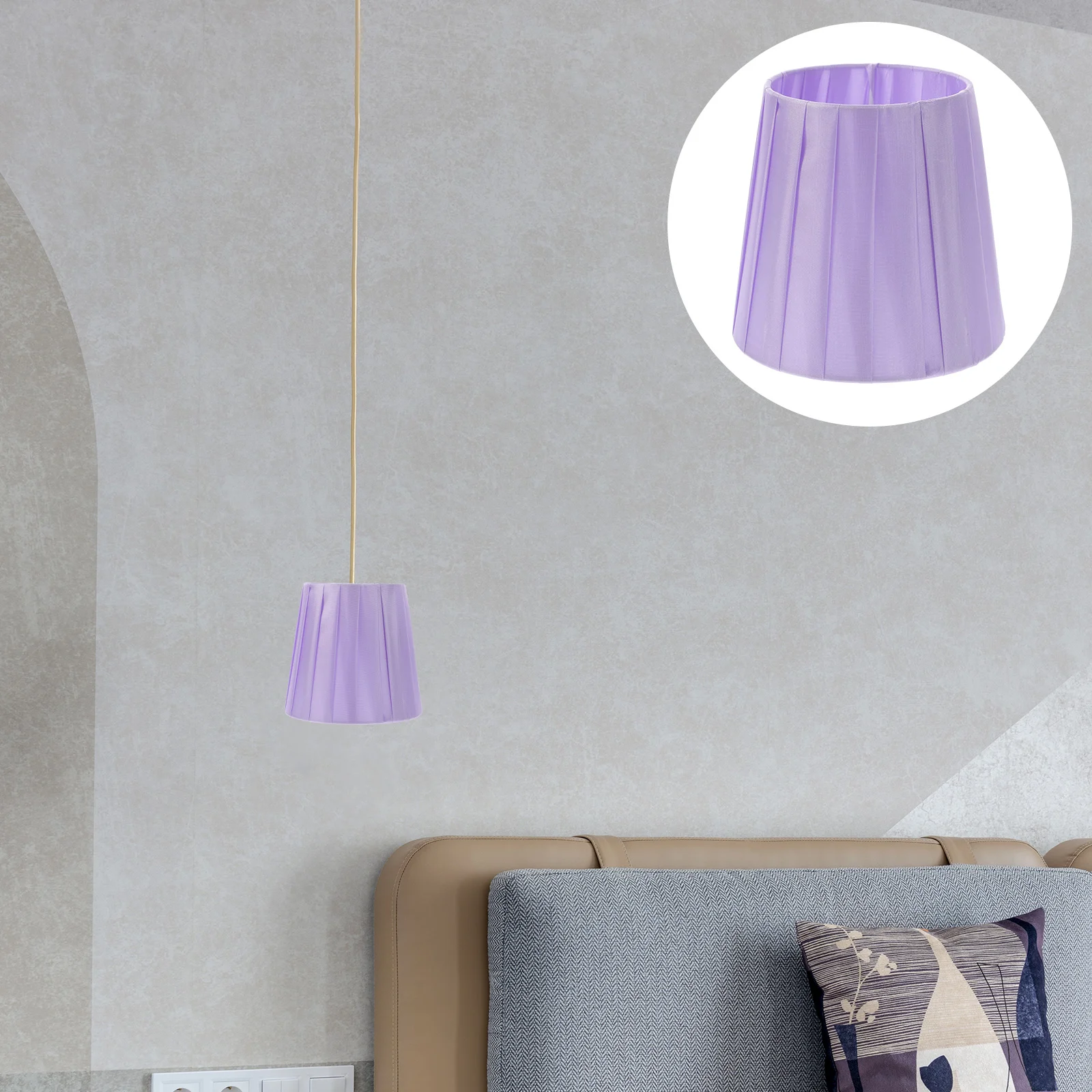 Candelabro bombilla accesorios de iluminación lámparas de mesa para niños colgante negro candelabros morados tela hierro pequeñas sombras Clip