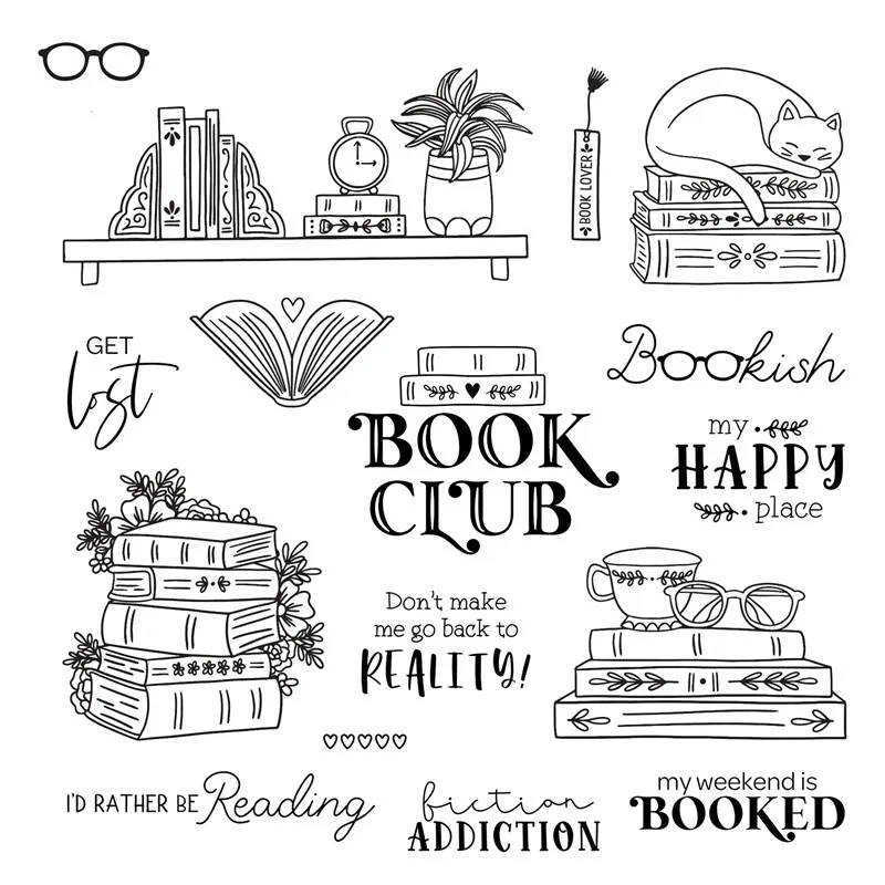 2023 new CLEAR STAMP book club DIY Scrapbook Card album paper craft silicon rubber roller transparent stamps521