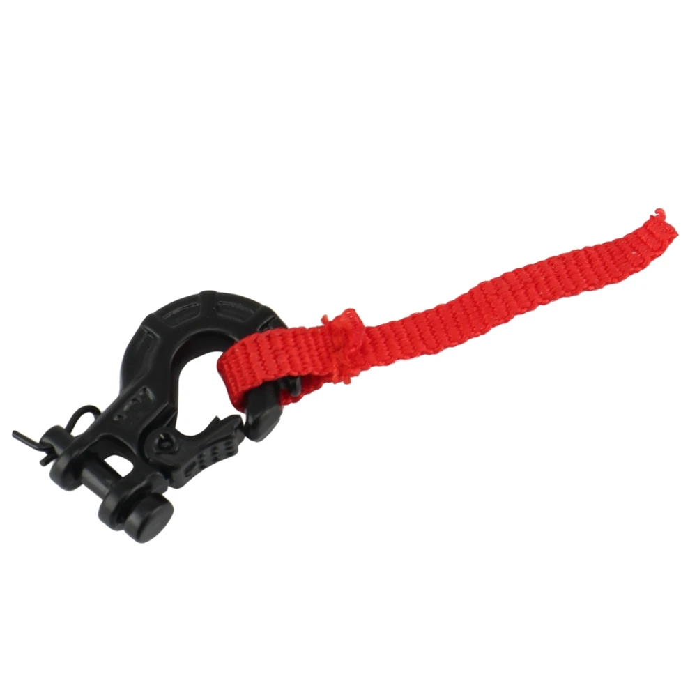 RC Car Winch Hook with Winch Pull Strap Tags Decoration for 1/10 RC Crawler Car Axial SCX10 TRX4 Parts,1