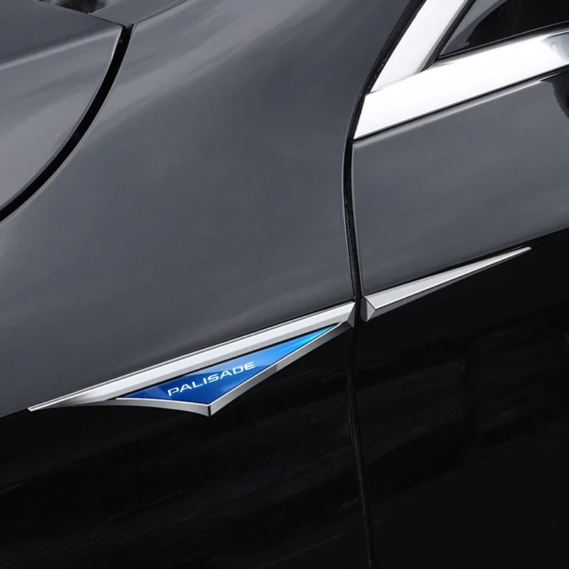 2pcs 3d alloy car stickers car accsesories accessory for hyundai palisade