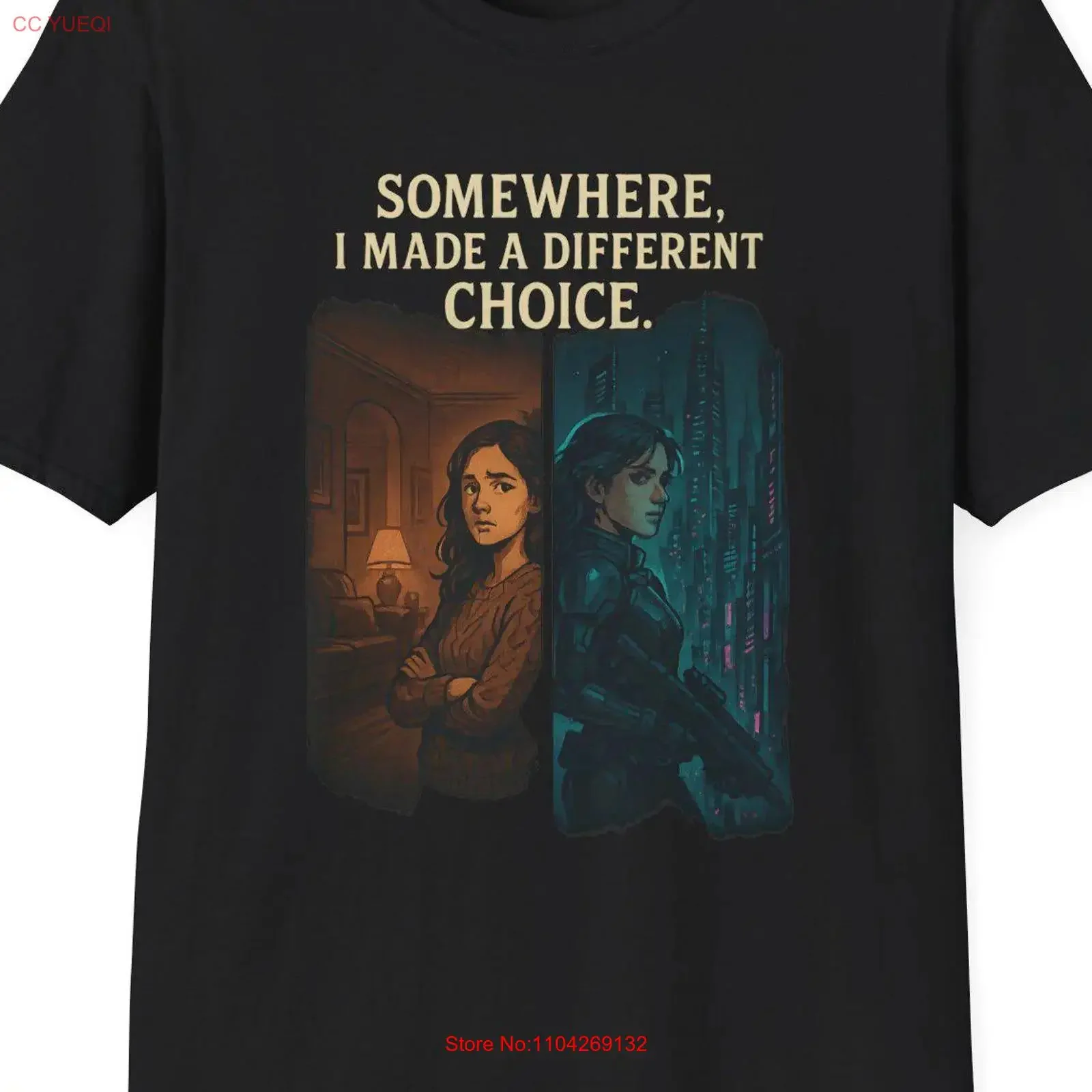 Somewhere I Made a Different Choice Parallel Universe T Shirt vintage Washed Casual Breathable Unisex Top For Everyday Wear