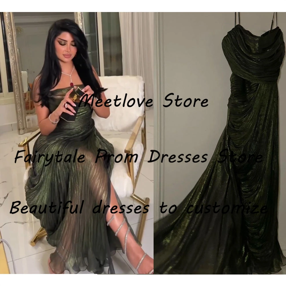 Meetlove-Off-Ombro Tulle Mermaid Prom Dresses, Luxo vestidos de lantejoulas, fenda lateral, vestido de festa formal