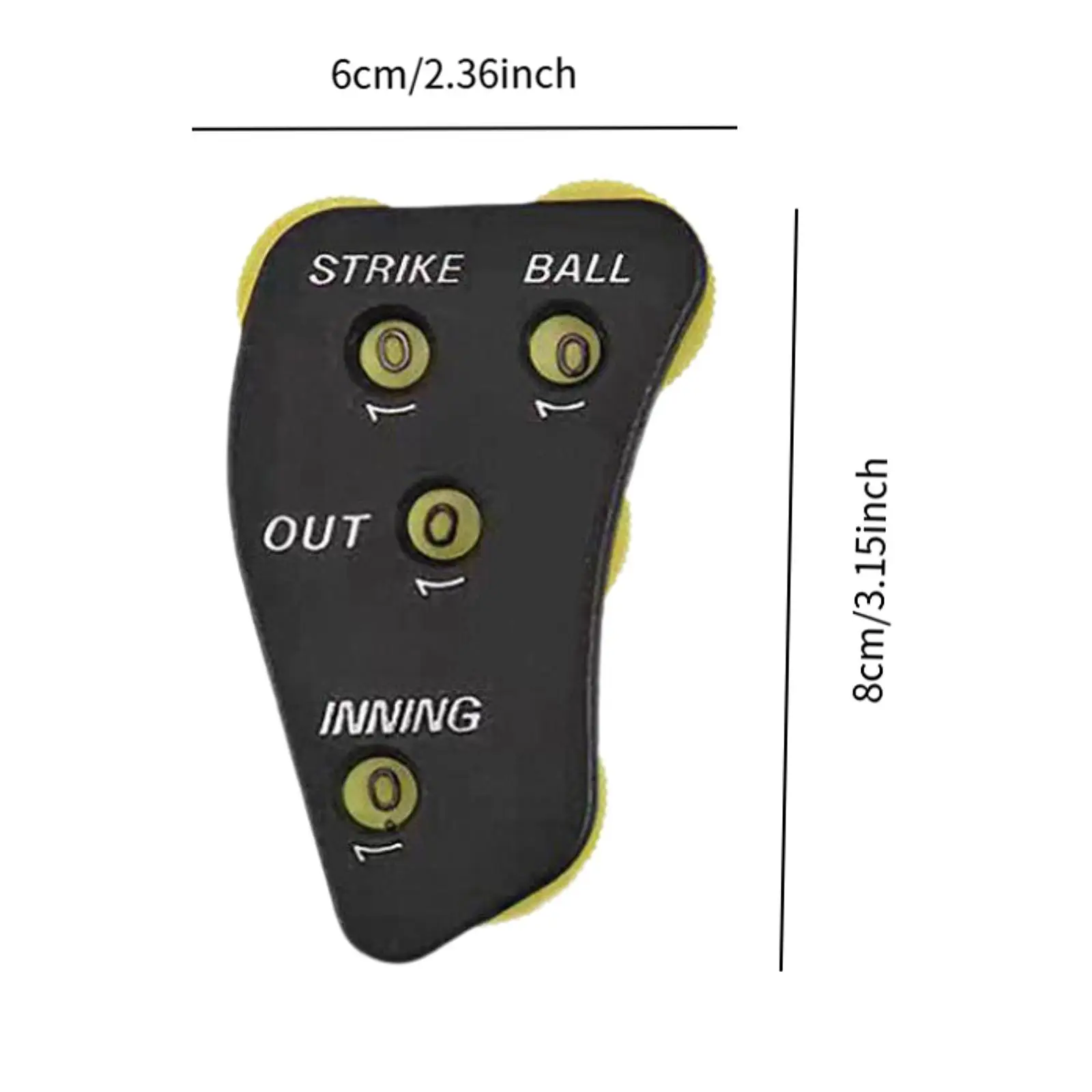 Baseball Umpire Clicker 4 ruedas Equipo fácil de leer Indicador de árbitro