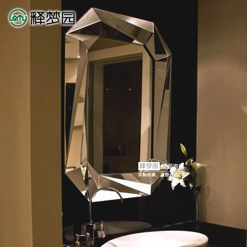 

Stereoscopic hanging mirror/decorative mirror/porch mirror/bathroom mirror/fashion mirror/makeup mirror European luxury