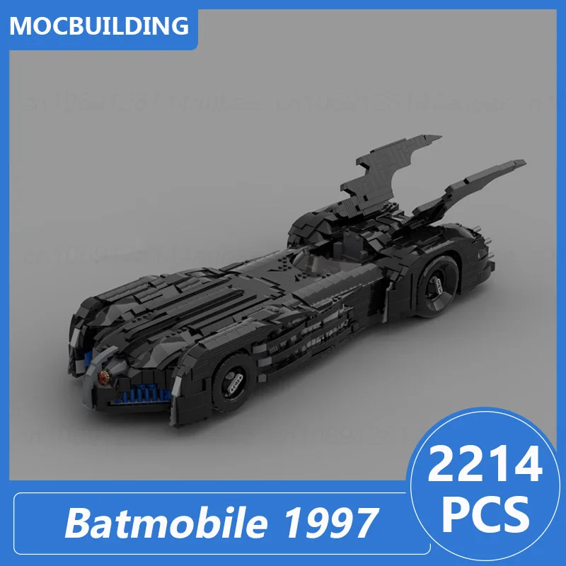 Black Batmobile 1997 Model Moc Building Blocks Diy Assemble Bricks Educational Creative Collect Display Toys Xmas Gifts 2214PCS