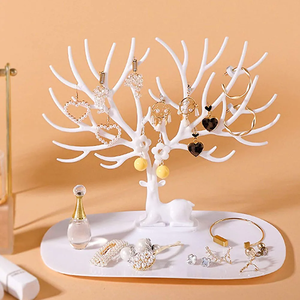 Antler Tree Hanging Necklace Organizer Plastic Jewelery Display Stand Holder Earring Necklace Organizer for Jewelery Display