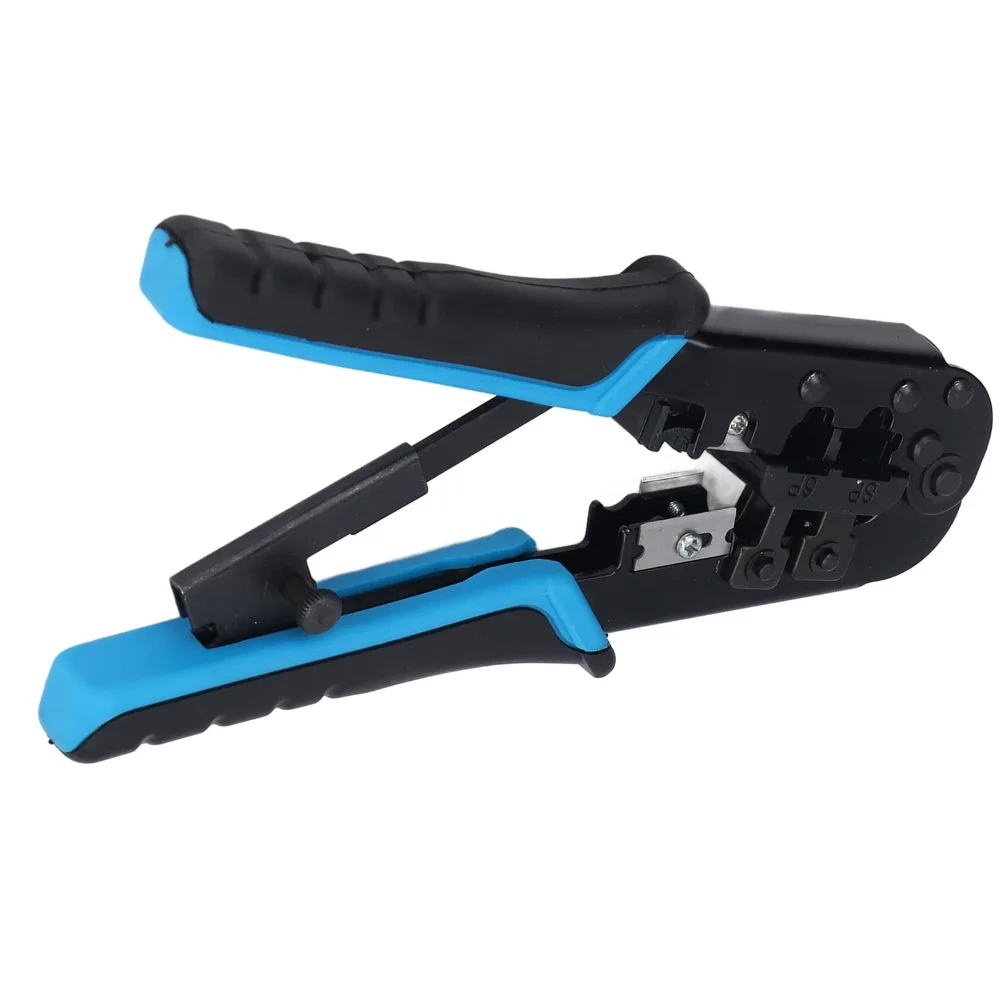 All-in-One RJ45 Crimp Tool Built-in Wire Cutter and Stripper 6 in 1 RJ11/RJ12 Crimper for 8P8C / 6P6C / 6P4C /8P8C / 6P6C / 6P4C