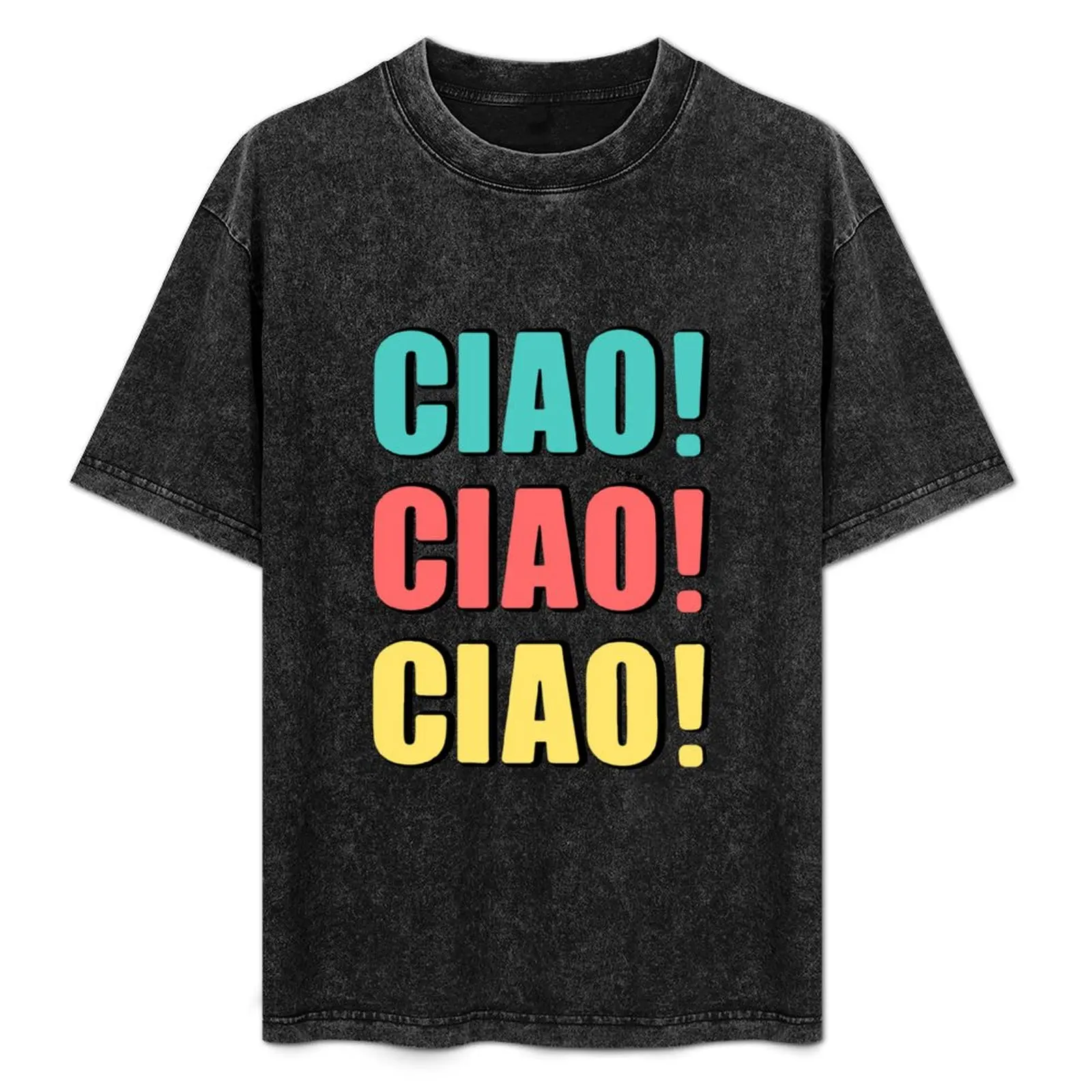 

Ciao Ciao Ciao-итальянская футболка, винтажные футболки Louboutins, новое издание, одежда больших размеров, мужские футболки