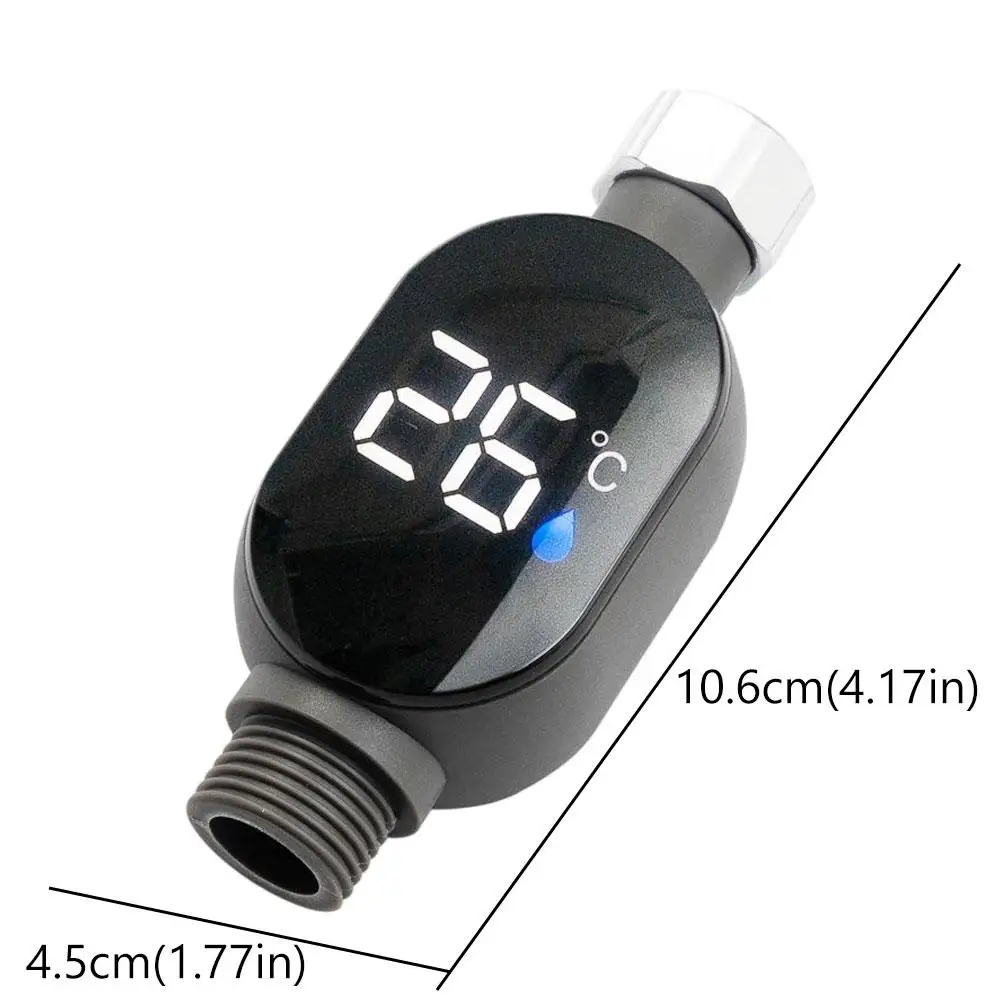 1 قطعة ميزان حرارة الدش LED | 0 ℃ ~99 ℃ شاشة رقمية وتصميم مقاوم للماء | ترموستات حمام ذكي لاستخدام الحمام المنزلي #6