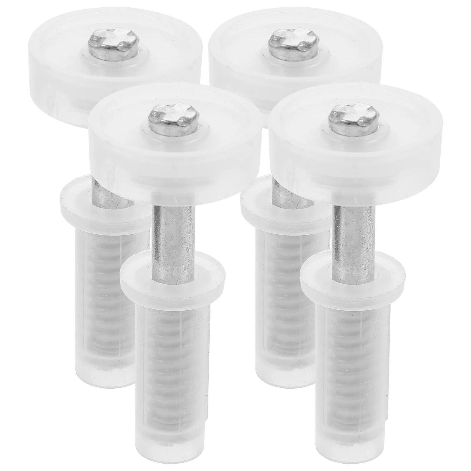 

4Pcs Bifold Door Bottom Pivot Hardware Stainless Steel Plastic Durable Double Folding Door Smooth Open Close Closet Repair Kit