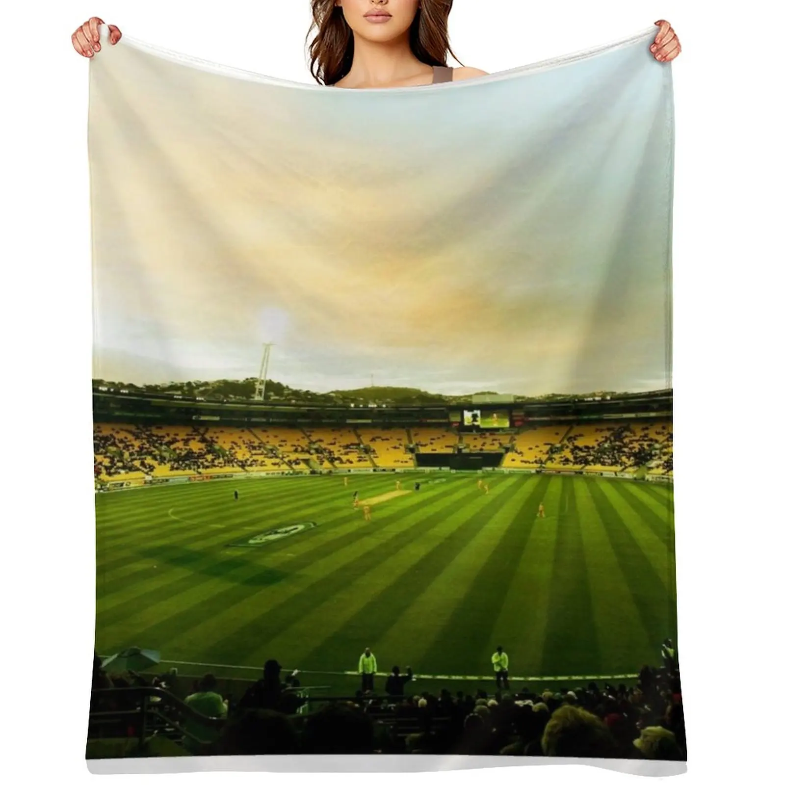 Cricket ground Throw Blanket Thermal Heavy Luxury Polar Personalized Gift Picnic Blankets