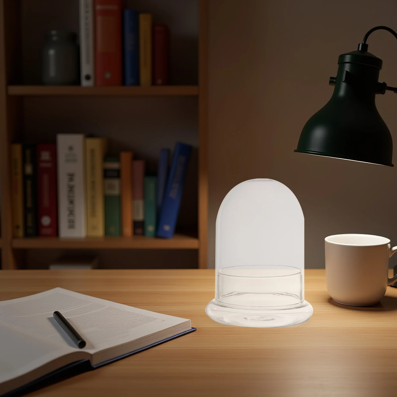 

Landscape Glass Bottle with Base Clear Dome for Indoor Micro Garden DIY Terrarium Kit Bedroom Living Room Decor Item