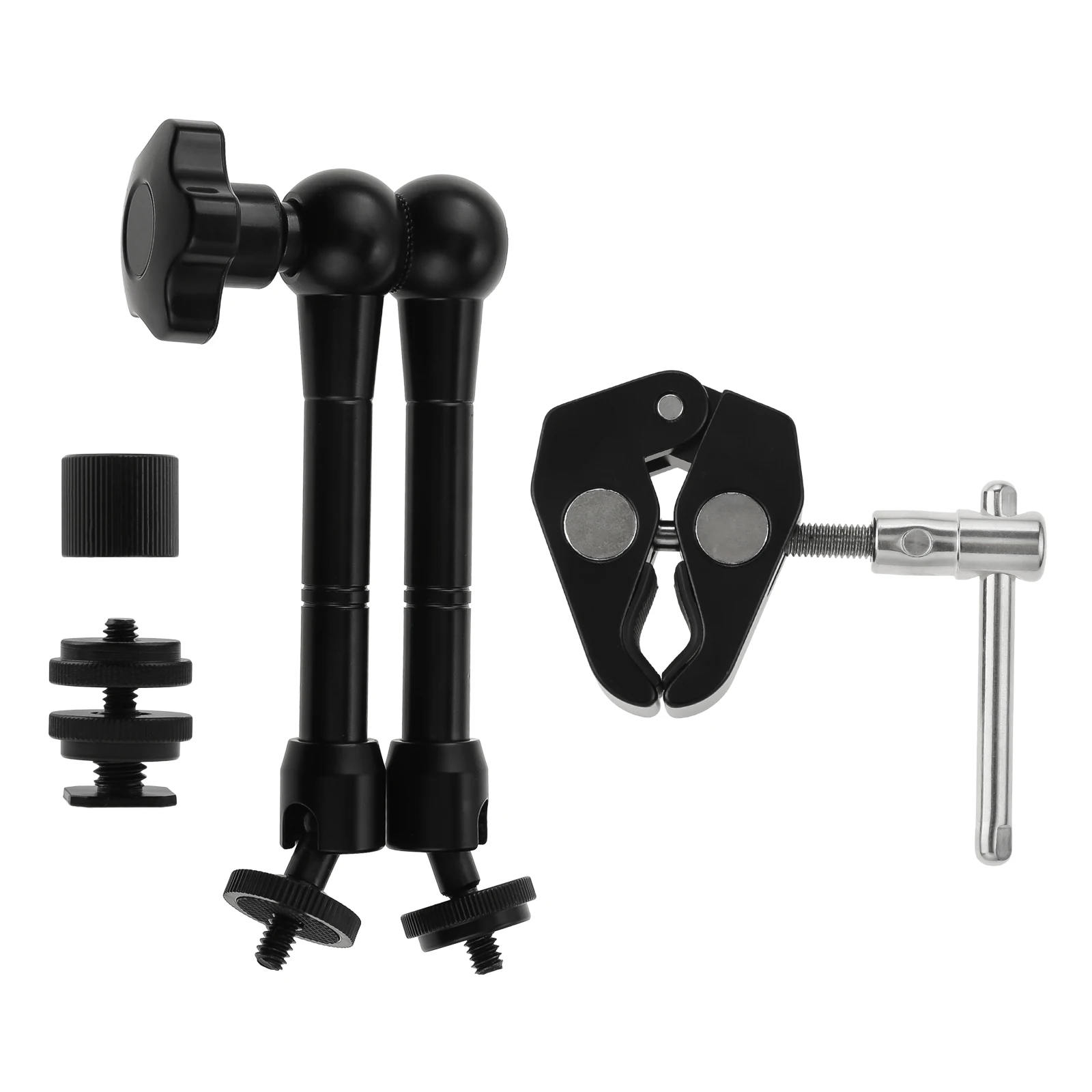 

11 Inch Adjustable Friction Articulating Magic Arm Super Clamp for SLR LCD Monitor LED Light Camera Accessories with 1/4” Screws