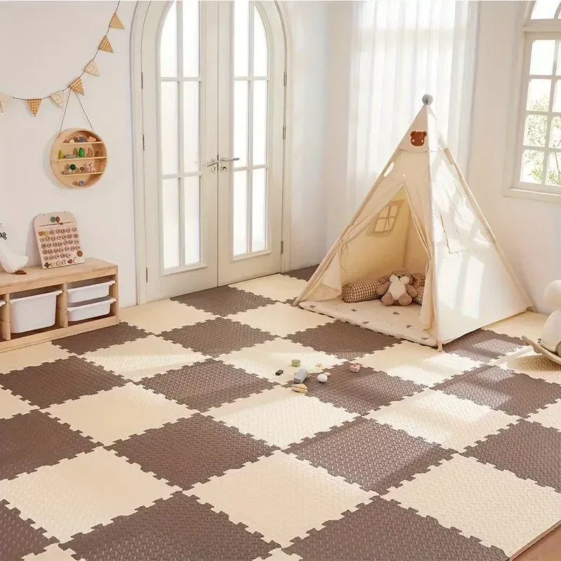 

32 Pieces of Home Decoration Mosaic Floor Mat Baby Foam Crawling Carpet Children's Activity Area Floor EVA Anti Slip Floor Mat