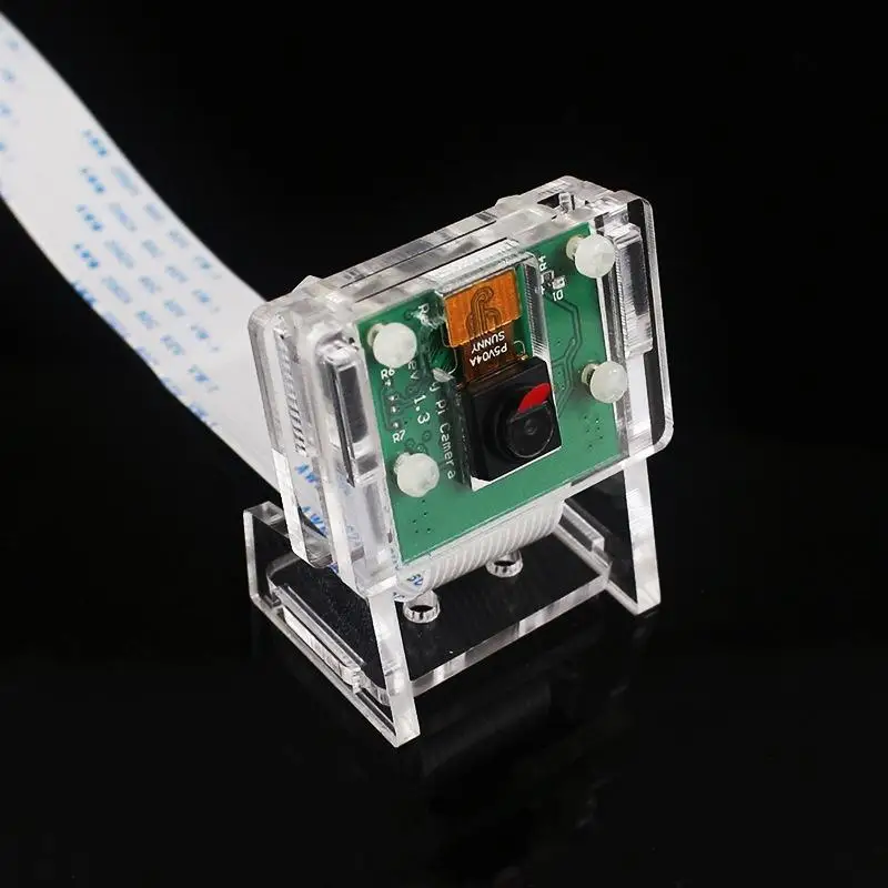 Camera Support Bracket Case, Transparent Acrylic Made for Camera Official Camera V2 Pi 4B 3B Zero