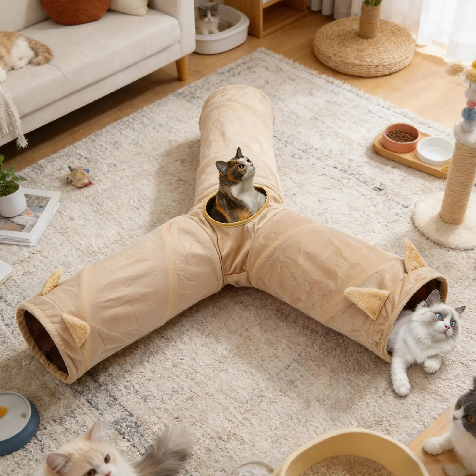 jouets-pour-chatons-tunnel-de-jeu-pliable-3-voies-pour-animaux-de-compagnie-ideal-pour-petits-chiots-lapins-interieur-jardin-cour-maison-d'animaux