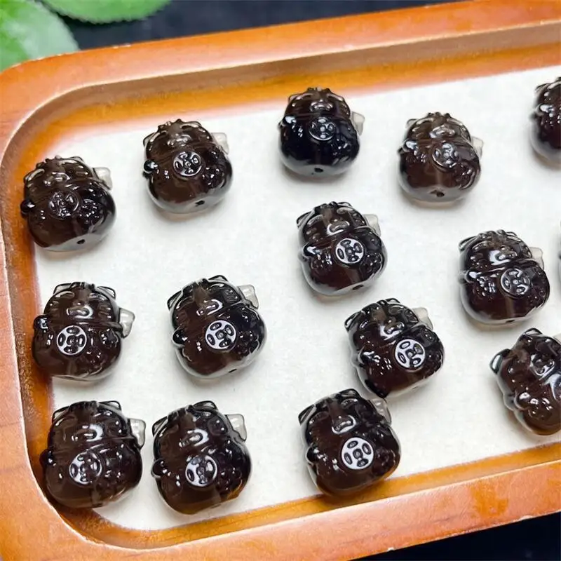 

5 шт. натуральный прозрачный обсидиановый кулон Кот удачи вырезанные кристаллы и искусственная бижутерия подарок 17 мм