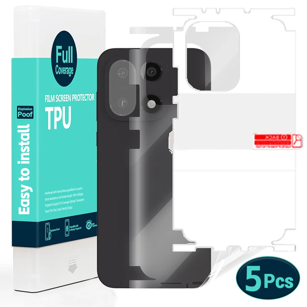 1-5PCS Back+side TPU Soft Hydrogel Film for Oneplus 15 Full Coverage Back Protection Easy Install Back Protectors for Oneplus 15