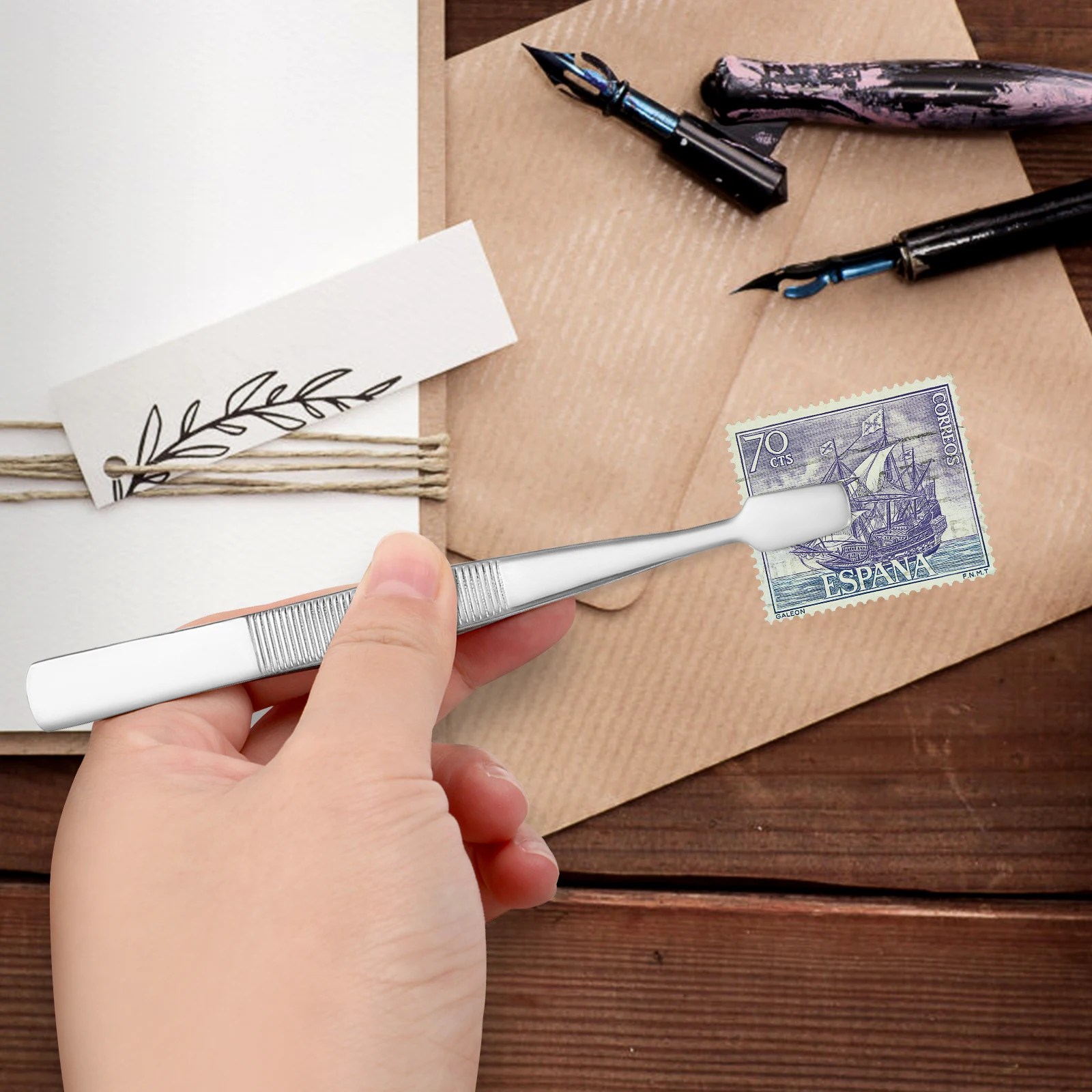 

8pcs Tweezers Durable Stainless Tools Philately Accessories Long Stainless Philately Tools Tweezers For Crafts