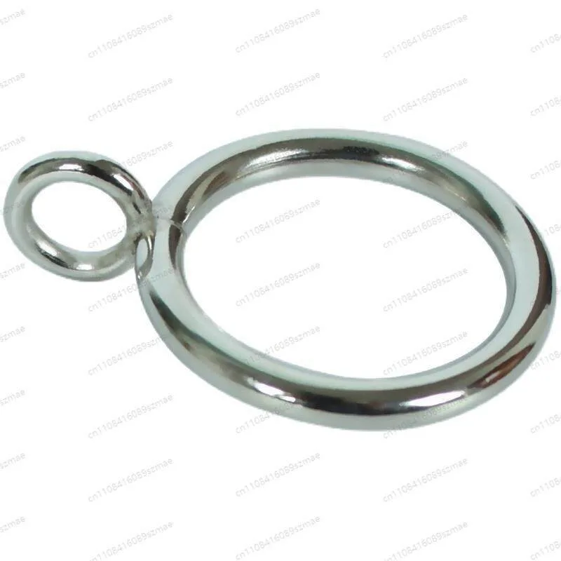 304 stainless steel curtain rings, closed loop hooks for bathroom & window hanging