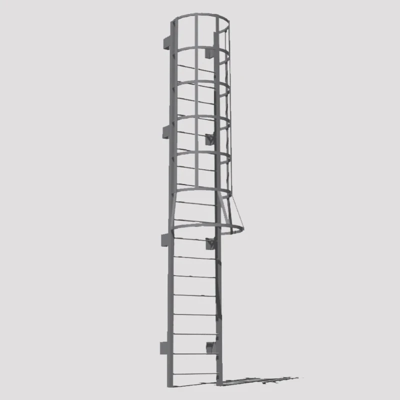 

Industrial outdoor vertical cat cage ladder Aluminum safety fire escape Cast iron stairs Indoor and outdoor vertical cage ladder