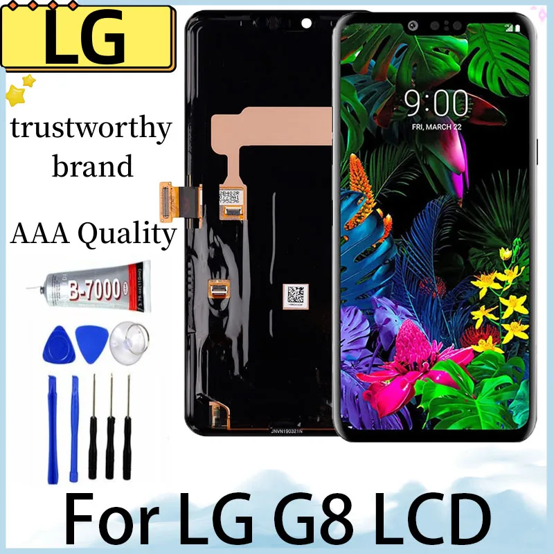 

tested 6.1"For LG G8 LCD Display Touch screen Digitizer Assembly With Frame For LG G8 ThinQ Screen Replacement Repair Parts