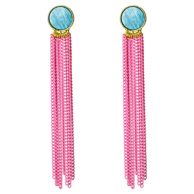 

Длинные серьги с кисточками, темпераментные женские серьги-гвоздики