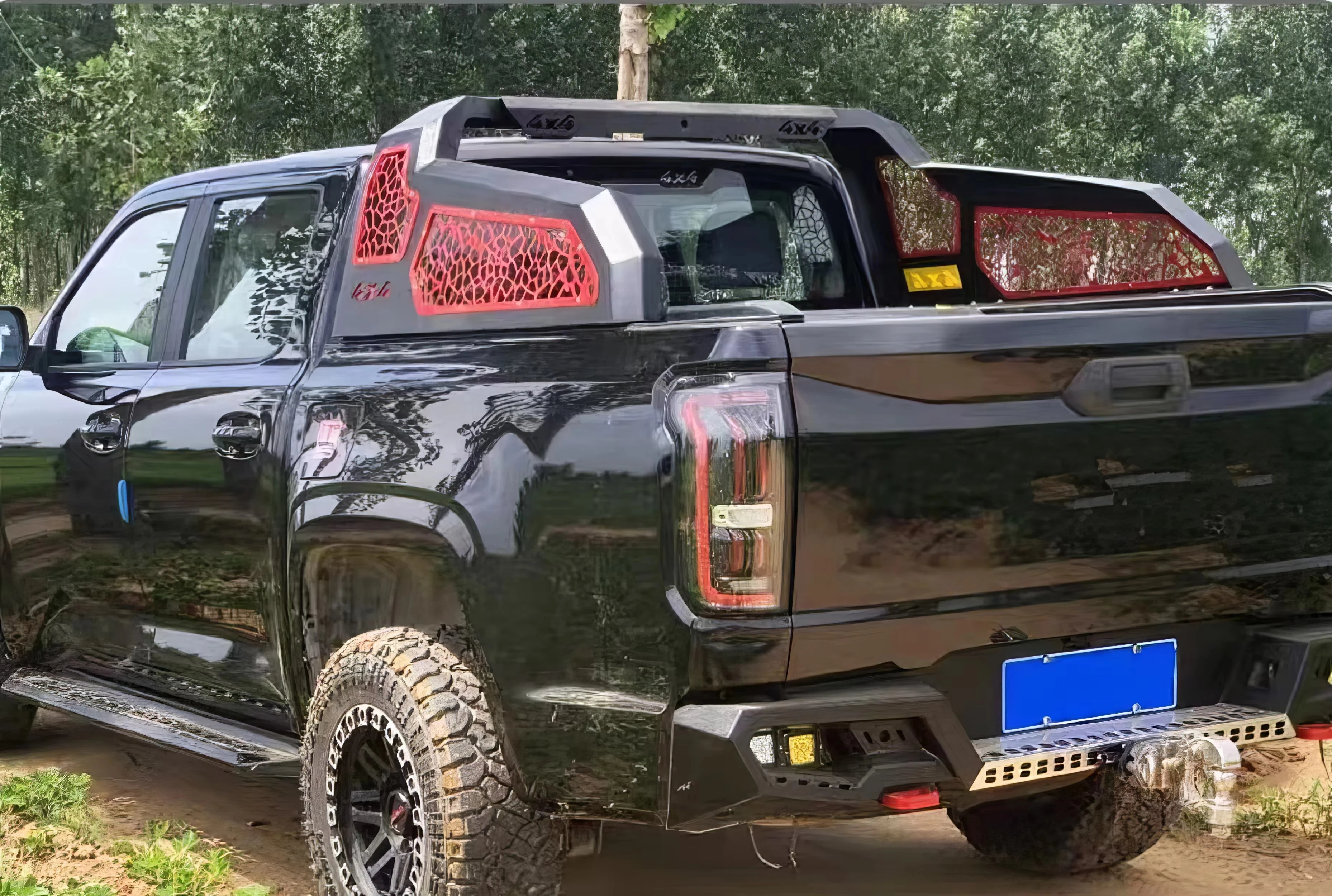 Heavy Duty Carbon Steel Truck Bed Anti-Roll Frame Adjustable for Full-Size Pickup Trucks Vehicle Tent Accessory
