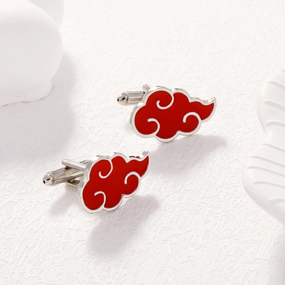 New in Cloud Cufflinks for Men red Color Sleeve Button Modern mens Metal Cuff Links Wholesale Gemelos
