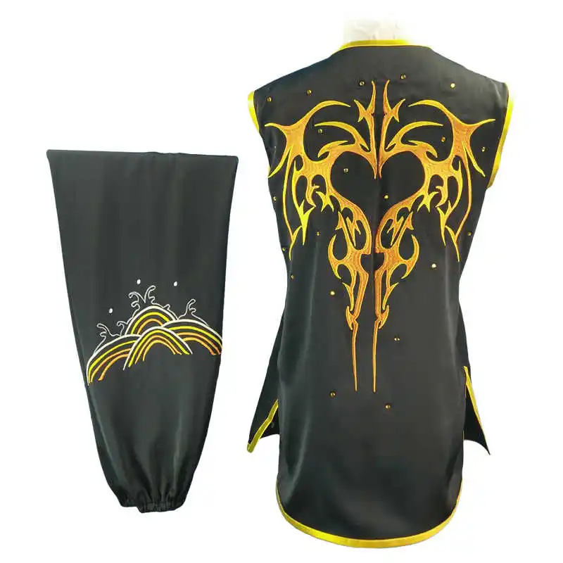 Custom-made Southern Style Kung Fu Performance/Bout Costumes for Adults and Children (Men and Women) - Black Dragon Embroidery