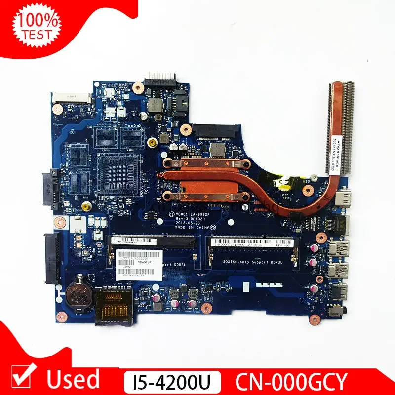 ใช้00GCY 000GCY CN-000GCY สำหรับ Dell Inspiron 15R 5537 3737เมนบอร์ดแล็ปท็อป VBW01 LA-9982P I5-4200u ซีพียู I5