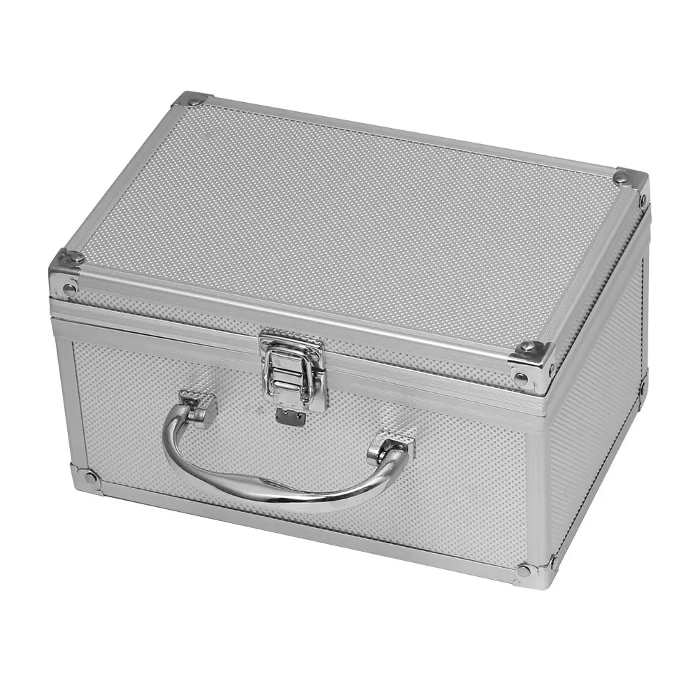 Mallette de rangement portable en aluminium, boîte à outils d\'équipement de protection, valise à bombes en métal, mallette à outils oller